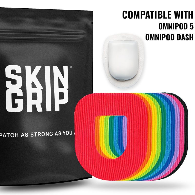 Device Omnipod Rainbow Pack Hero Image Skin Grip