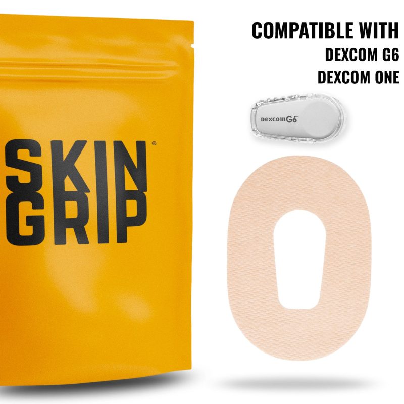 Gold Device MAX Dexcom G6 Tan Hero Image Skin Grip