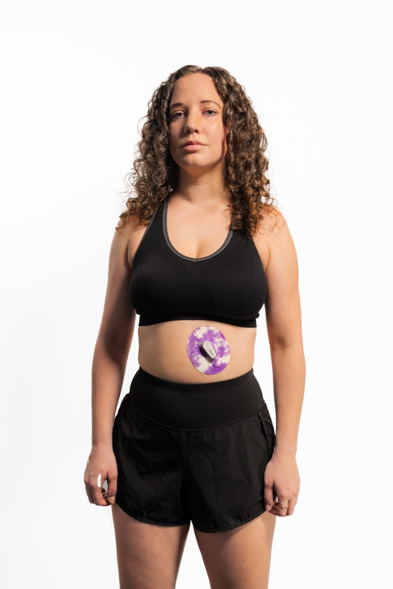 type1wild skin grip dexcom g6 purple tie dye